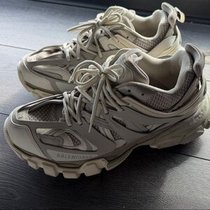 Balenciaga Neutral Cream/Taupe Chunky Track Sneakers 43